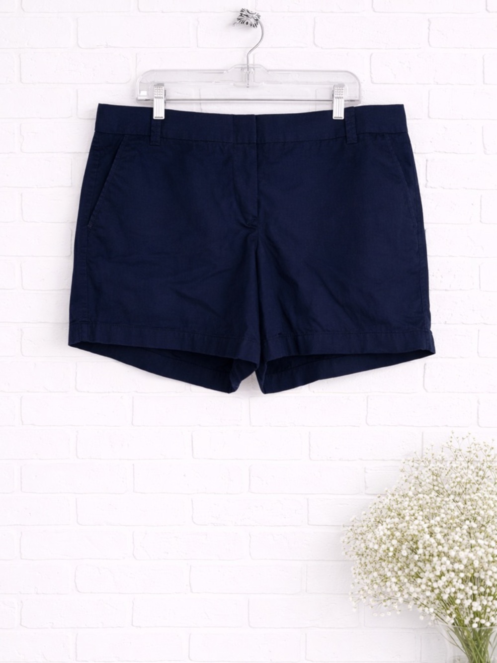 J. Crew Factory Navy Broken-In Chino Cotton Shorts Size 14